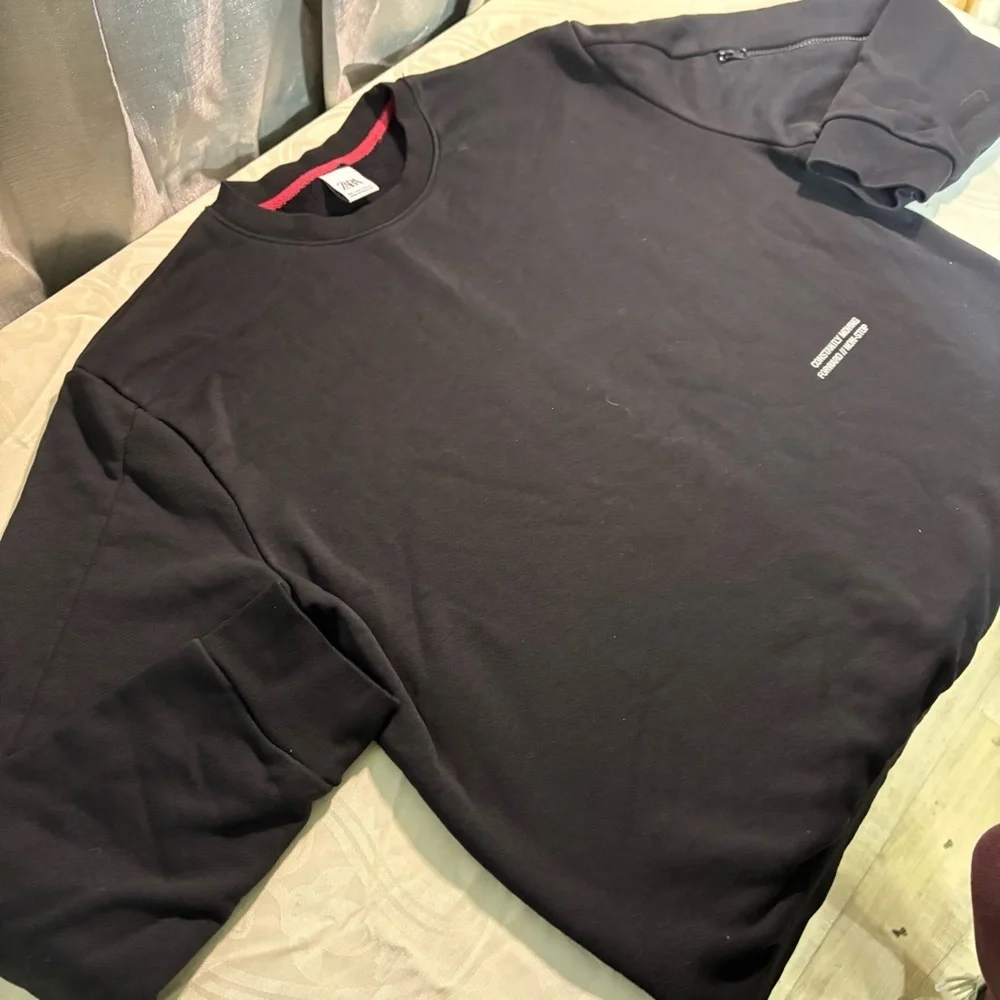Zara Black Crew Neck Sweater